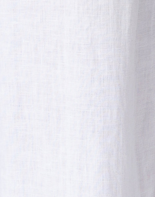 Breathable White European Linen Wide Leg Drawstring Casual Pants