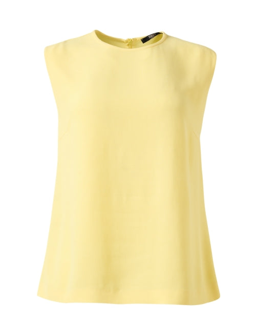 Stylish Seventy Yellow Sleeveless Women's Blouse Top