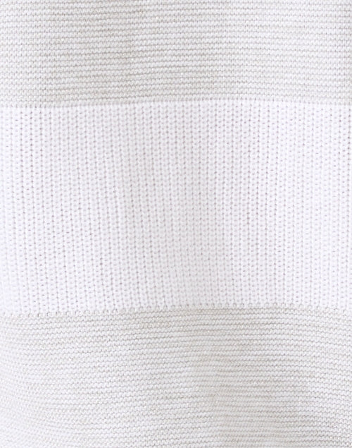 Everyday White Lurex Striped Knit Sweater for Your Collection