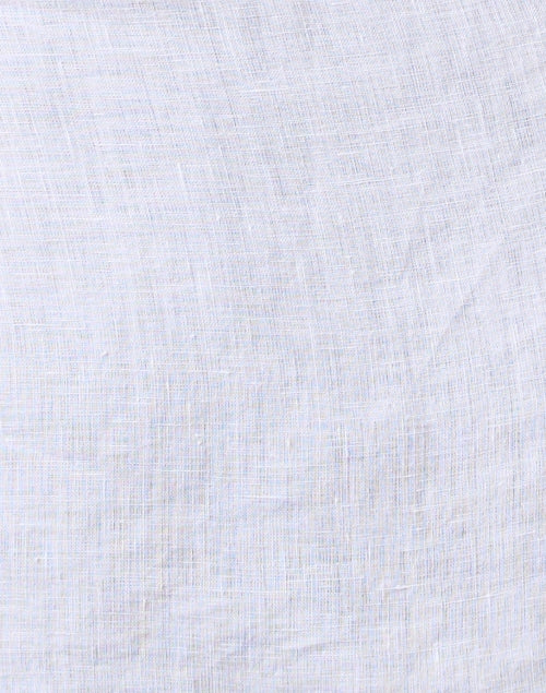 Sun - friendly Asymmetrical Tie - front White Linen Top