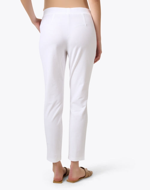 Stretchy Slim Cropped White Ankle Pull - On Pants