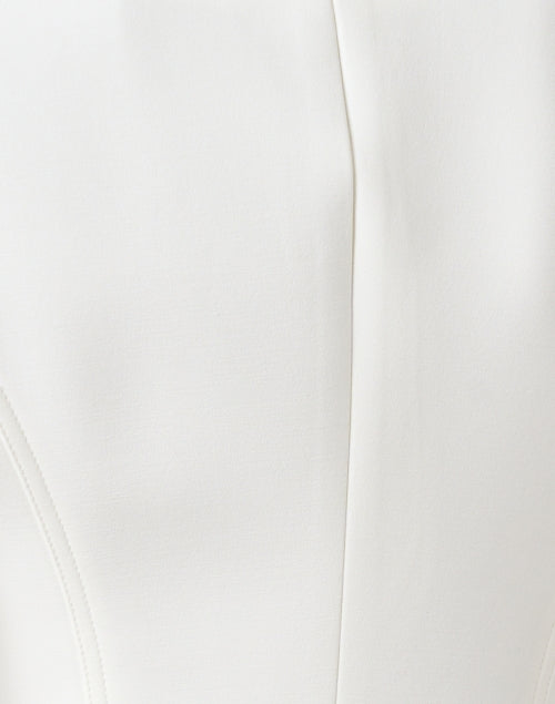 Stylish White Stretch Wrap Blazer with Asymmetrical Button Closure