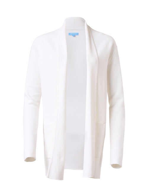 Luxurious White Cotton Cashmere Blend Travel Coat for Effortless Trips
