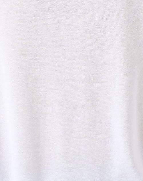 Elegant All - White Cotton Blend Sweater for Stylish Outfits