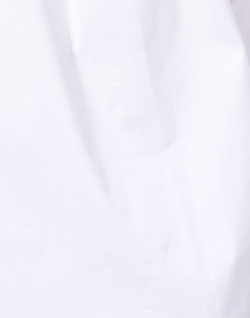 Stretchable White Cotton Wren Dress Shirt with Ruffled Cuffs