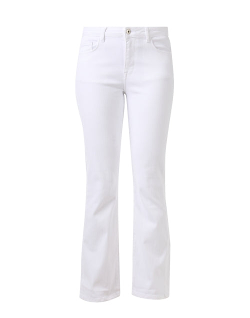 Stylish White Straight-Leg Denim Jeans for Fashionable Women