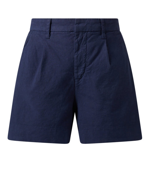 Stylish Breathable Waterford Navy Cotton Blend Shorts