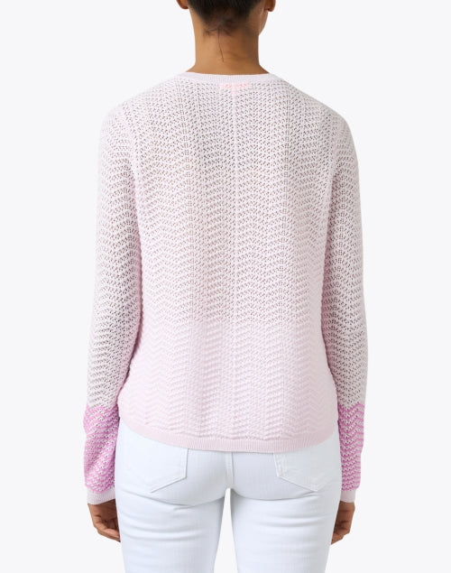 Charming Pink Wisteria Cotton Cashmere Henley Style Women's Sweater