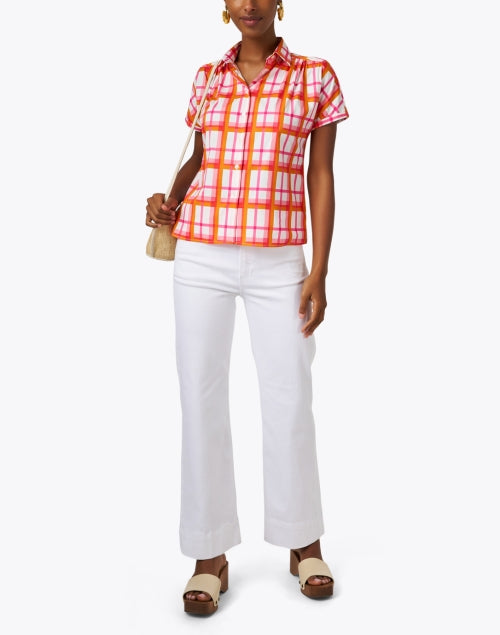 Seasonal Stretch White Wide Leg Ankle-Length Jeans