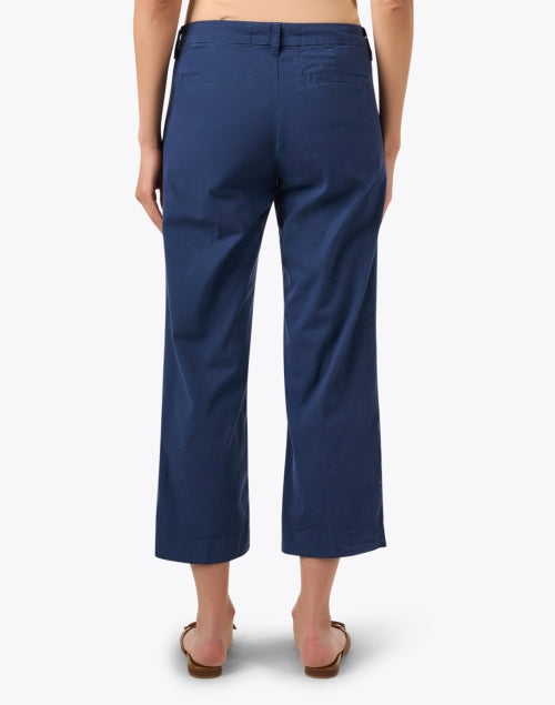 Westport Lightweight Stretch Navy Cotton Cropped Chino Pant