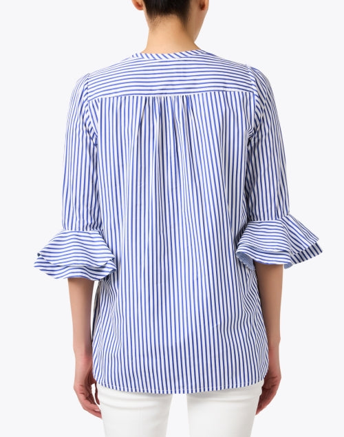 Stylish Blue and White Striped Cotton Wren Shirt for a Chic Look