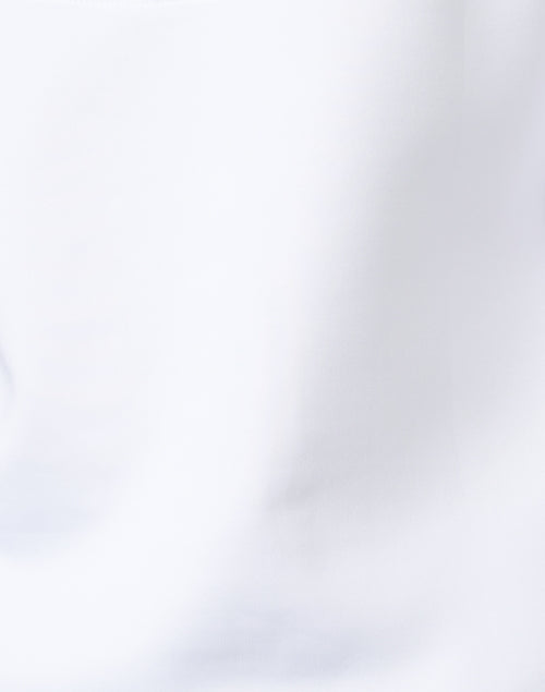 Ladies' White Ruffled V-Neck Stretch Top for Daily Wear