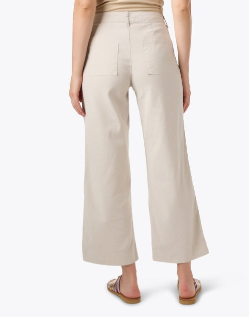 Frank & Eileen's Wexford Beige Cotton-Linen Blend Straight Leg Pants