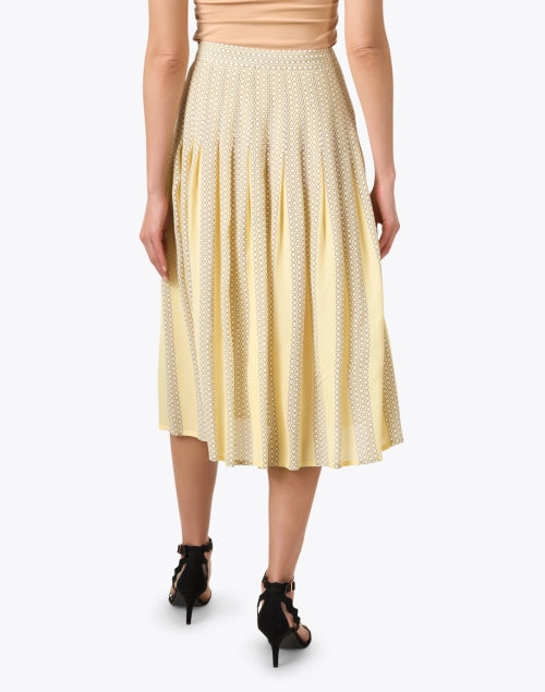 Stylish Yellow Printed Women's Midi Skirt