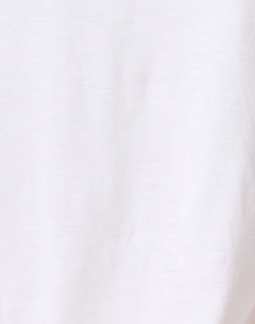 Soft and Lightweight White Cotton V-Neck Women's Top for Casual Outings