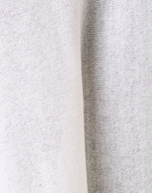 Exquisite White Cashmere Signature Ruffled Shawl for Elegant Women