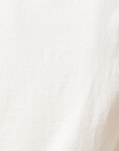 Lightweight White Cotton - Cashmere Blend Sleeveless Tank for Layering