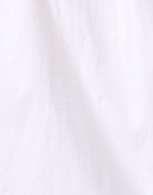 Elegant White Cotton Split Neck Ladies' Blouse