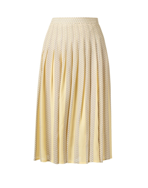 Stylish Yellow Printed Women's Midi Skirt