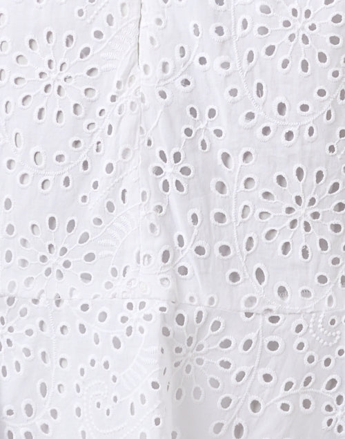 Effortless Kobi Halperin Sleeveless White Eyelet Dress for Warm Weather