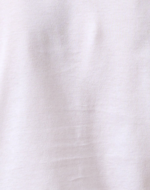 Stylish White Cotton Trimmed Women's Top
