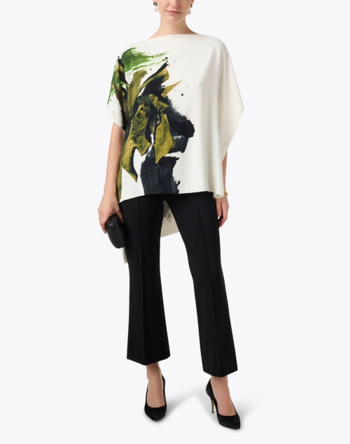 Stylish White Multi - Patterned Women's Fashion Top