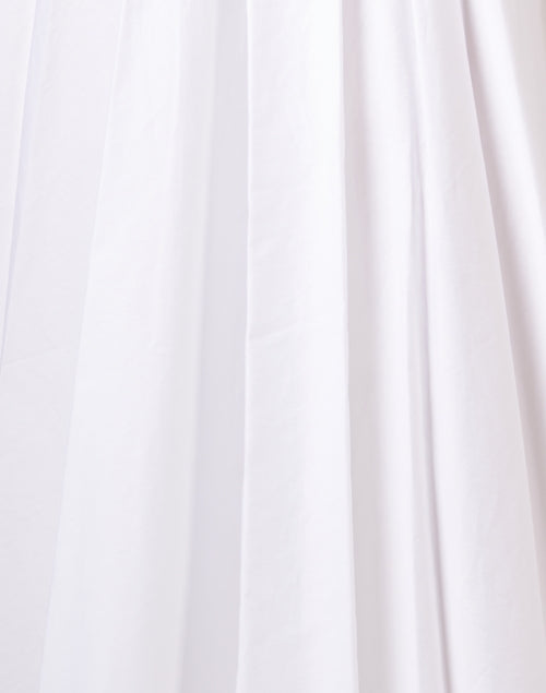 Elegant 100% Cotton White Wrap Dress with Puff Sleeves and Self - Tie Details