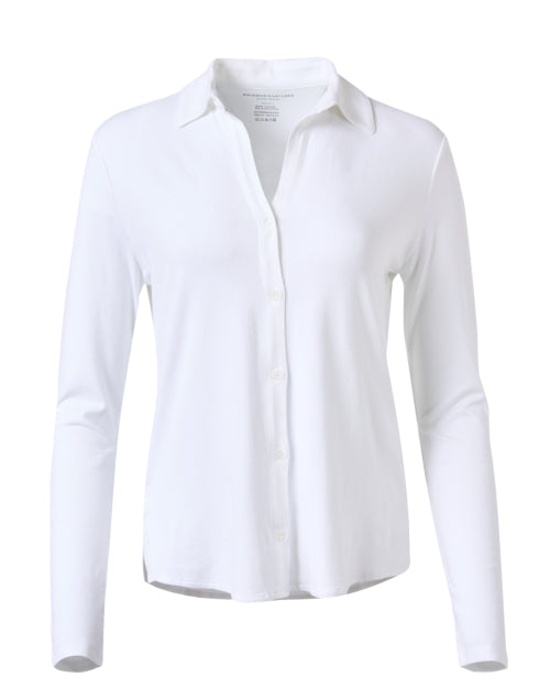 Exquisite White Button-Down Shirt for a Sophisticated Look