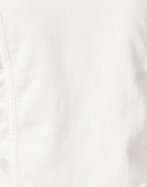 Marc Cain's Stylish Stretch White Cropped Denim Jacket for Versatile Layering
