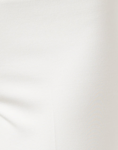 Premium White Ponte Stretch Flare Leg Women's Dress Pants