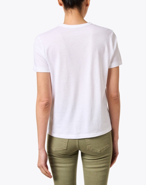 Majestic Filatures Lightweight Cotton Blend White Relaxed-Fit Tee