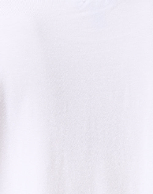 Eileen Fisher's Relaxed-Fit White Stretchable Jersey Round Neck Top
