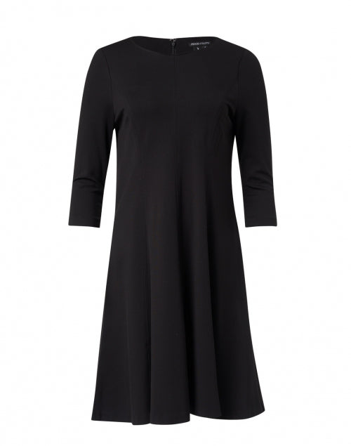 Stylish Hoda Black Stretchable Knit Dress for Week - to - Weekend Wear