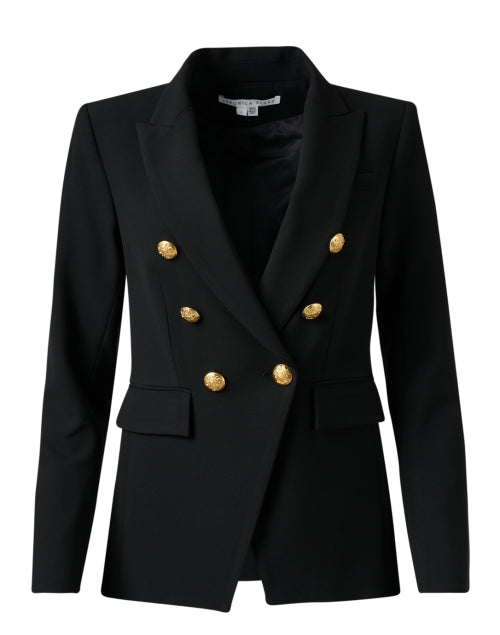 Stylish Miller Black Dickey Jacket Featuring Decorative Gold Buttons