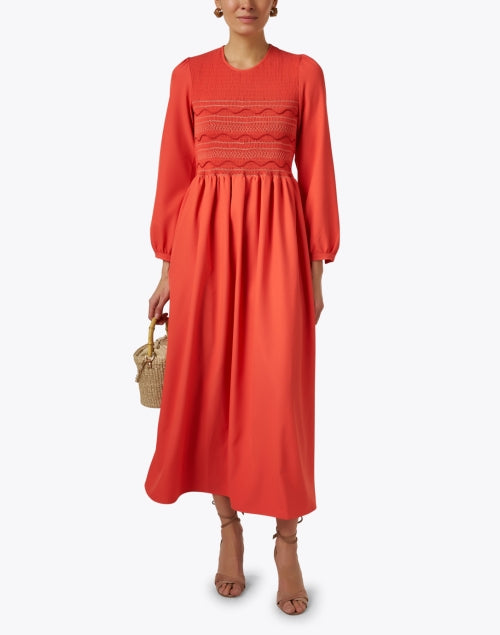 Lea Elegant Red Maxi Dress by Loretta Caponi