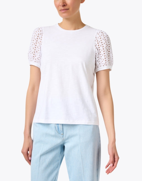 Elliot Lauren's Breathable 100% Cotton Happy Days White Top