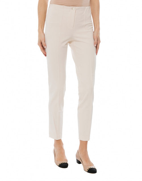 Cambio's Elegant Vanilla-Colored Technological Stretch Polyamide Blend Pants