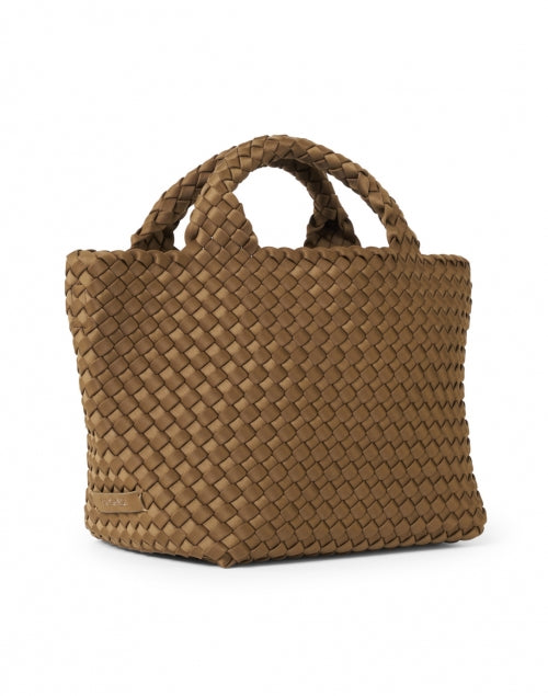Small Solid Mink Brown Handwoven Handbag Inspired by St. Barths