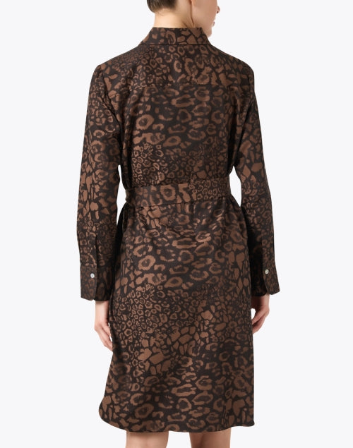 Kathleen Brown Leopard Print Cotton Dress for All - Day Wear
