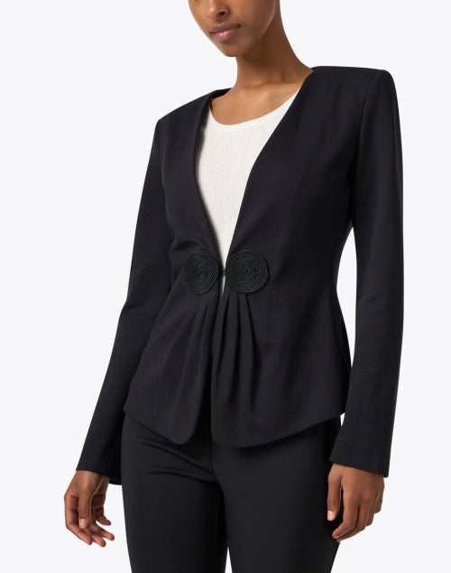 Stylish Black Stretch Jersey Men's/Women's Jacket for Work