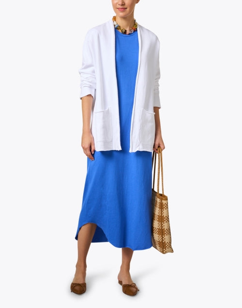 Barbara's Super Soft White Cotton Cardigan for Cozy Layering