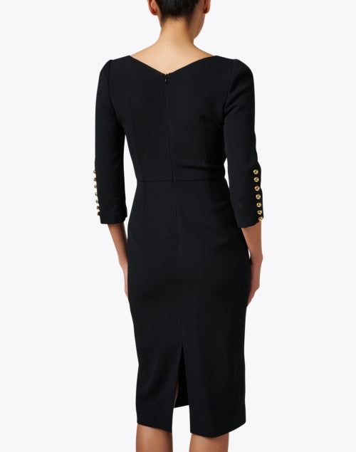 Sydney Women's Elegant Black Stretch Crepe Evening Dress