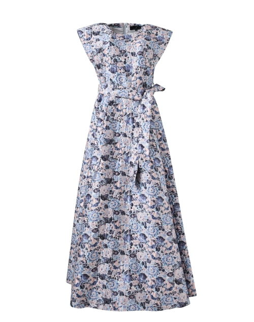 Stylish Olivia Lavender Floral Jacquard A - Line Occasion Dress