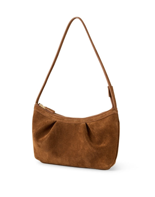 Stylish Dimple Design Cognac - Colored Suede Women's Shoulder Handbag