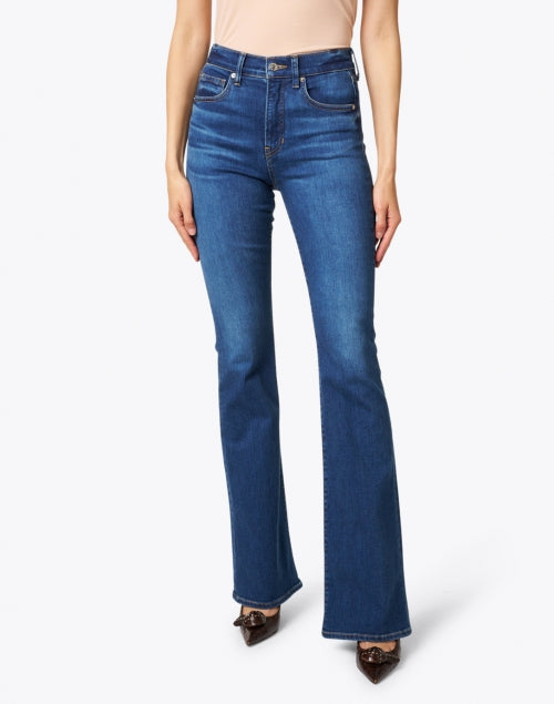 Veronica Beard Beverly Stretch High Rise Flare Blue Jeans