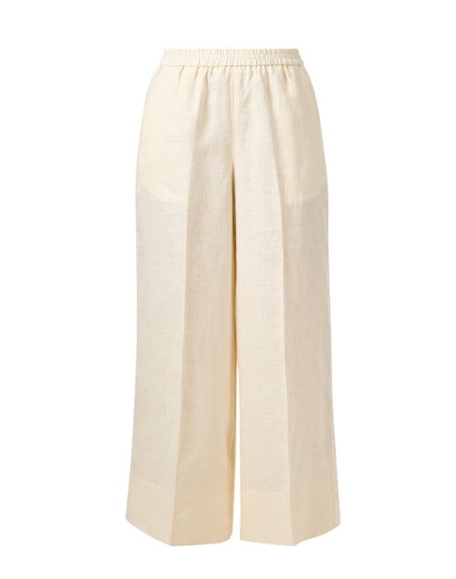 Beige Colored Wide-Leg Linen Pants for Effortless Style