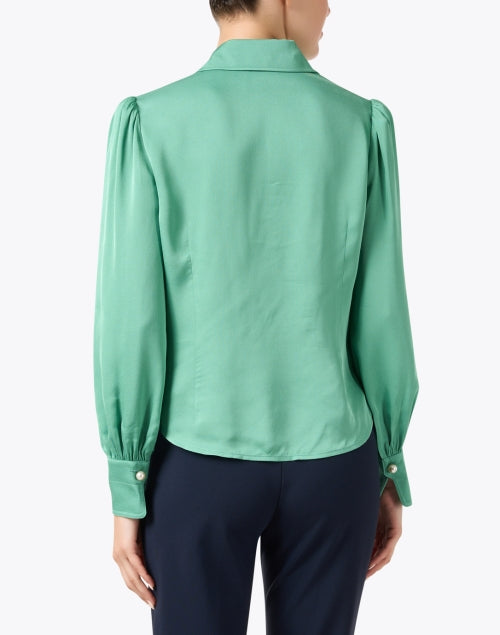Stunning Sonya Mint Green Long - Sleeve Blouse by LK Bennett