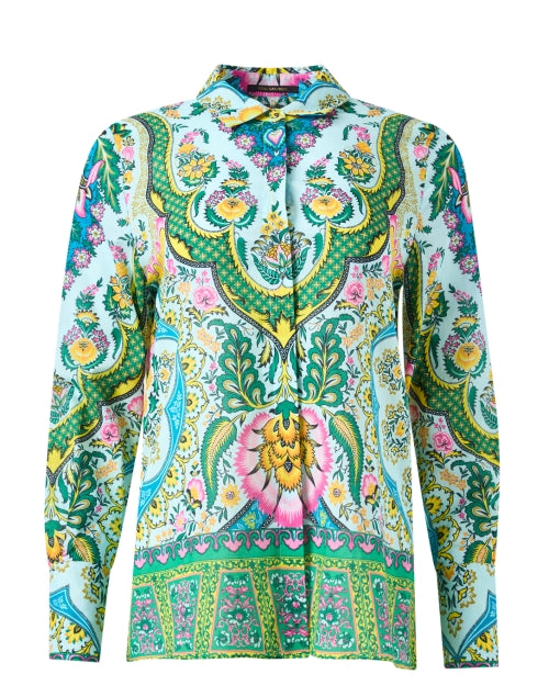 Claire Multicolored Print Cotton Women's Blouse