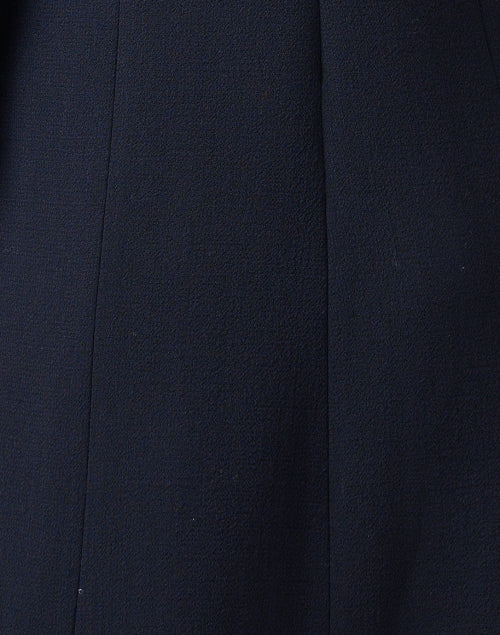 Navy Blue Wool Crepe Women's Tia Dress - A Timeless Fashion Piece