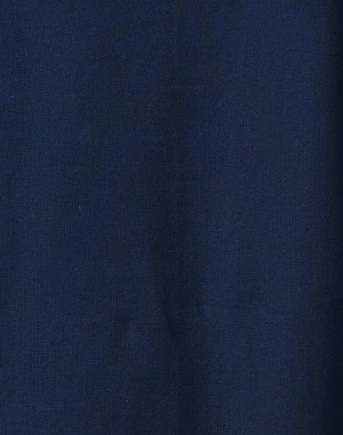 Navy Women's Cotton Puff Sleeve Casual Top for Everyday Wear